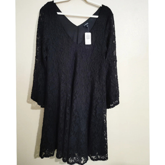 Torrid Black Mini Lace Bell Trapeze Dress Size 1x - Picture 2 of 5
